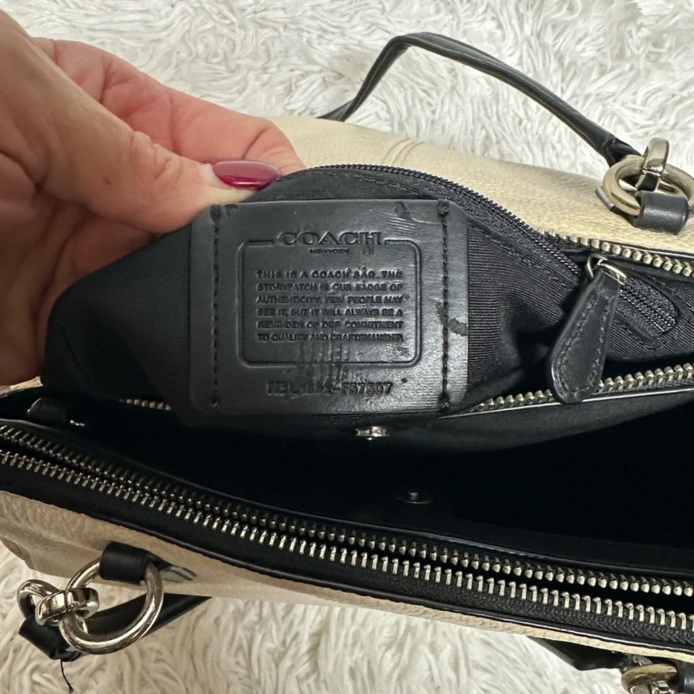 Coach Christie Snake embossed leather satchel